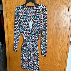 Kate Spade Multicolor Heart Pattern Robe